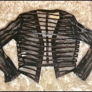See-thru Leather Blazer (S)